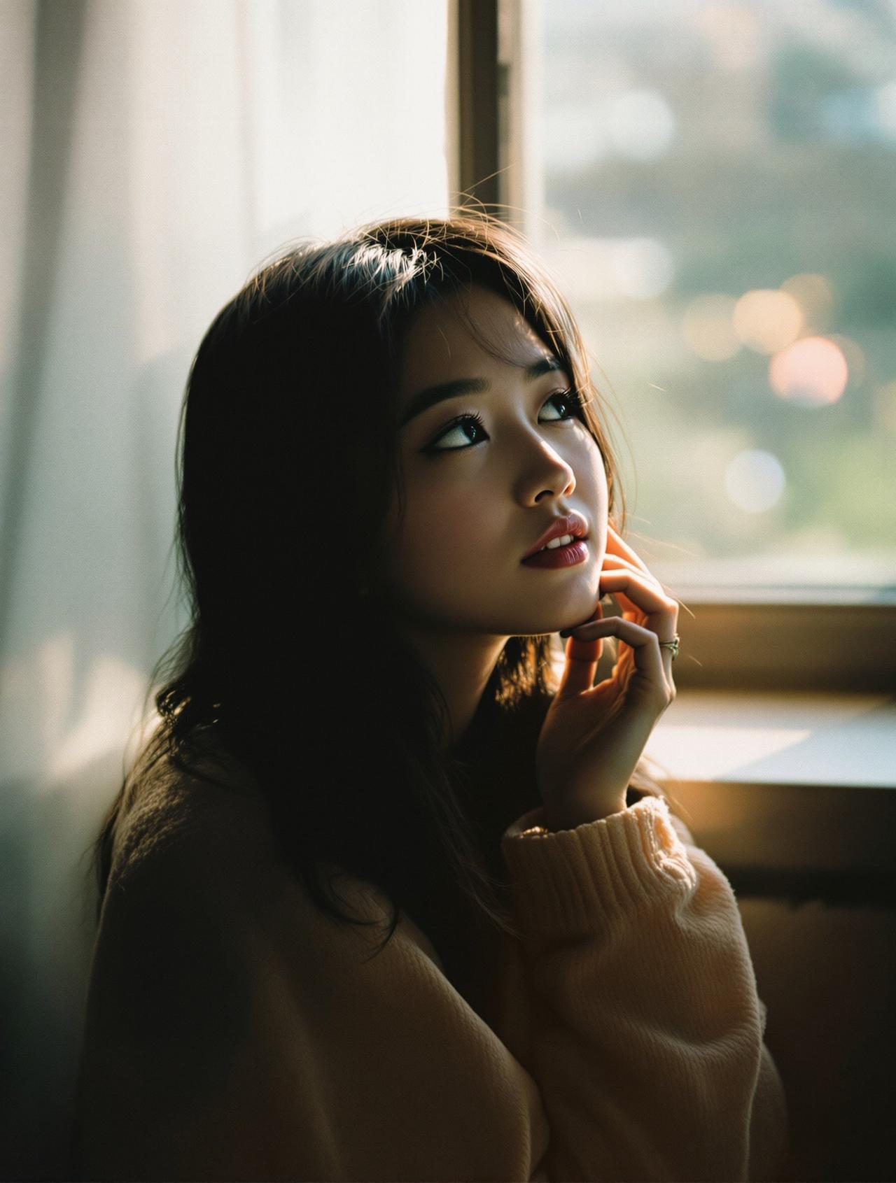 美女人体艺术写真禁欲系：暗室光影